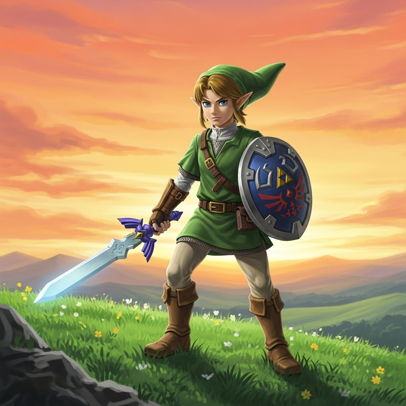 Brun Haired Young Man Resembling a Hylian Warrior Brun Haired Young Man Resembling a Hylian Warrior