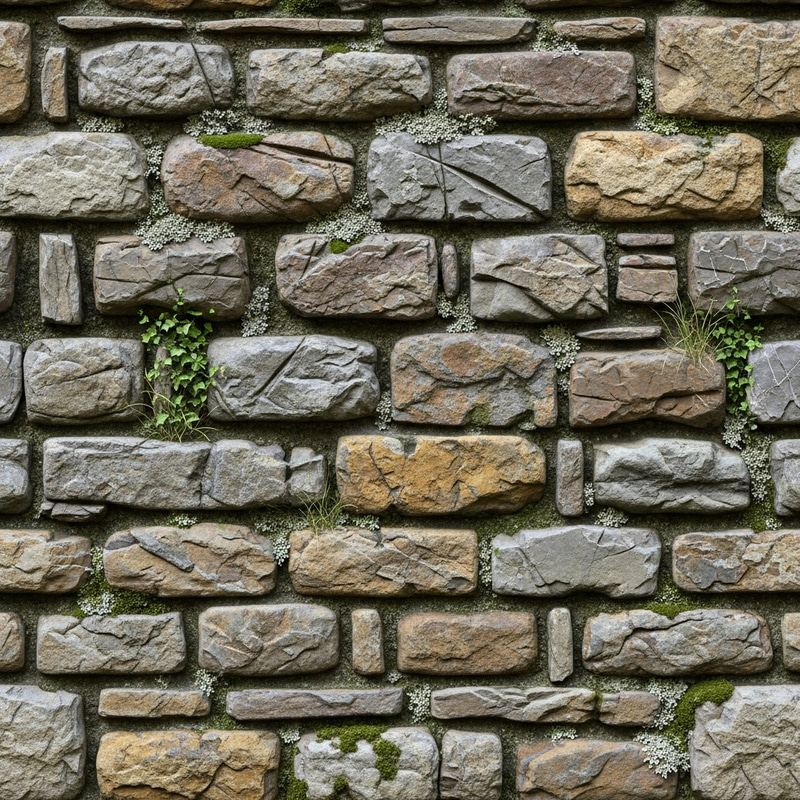 Seamless Rustic Medieval Stone Wall Design Seamless Rustic Medieval Stone Wall Design