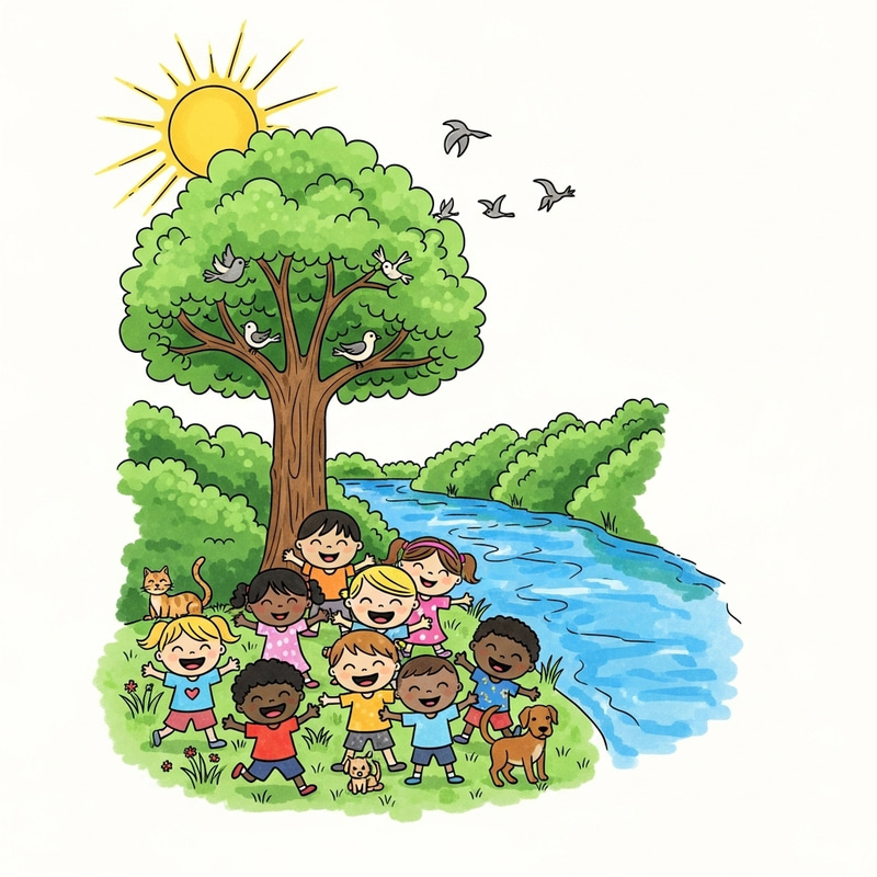 Cute Doodle Drawing on the Importance of Life Cute Doodle Drawing on the Importance of Life