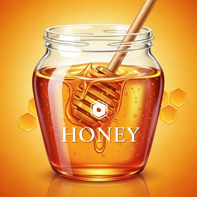 Luxury Honey Logo | Artisanal Honey in Glass Jar