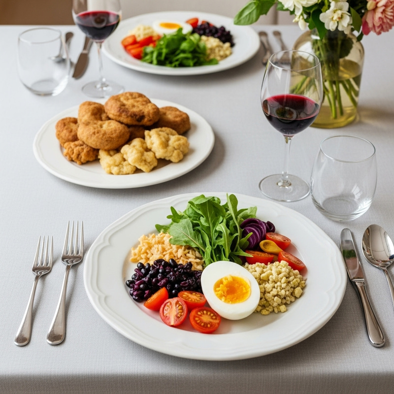 Healthy Fitness Meal Served on Beautiful Plate