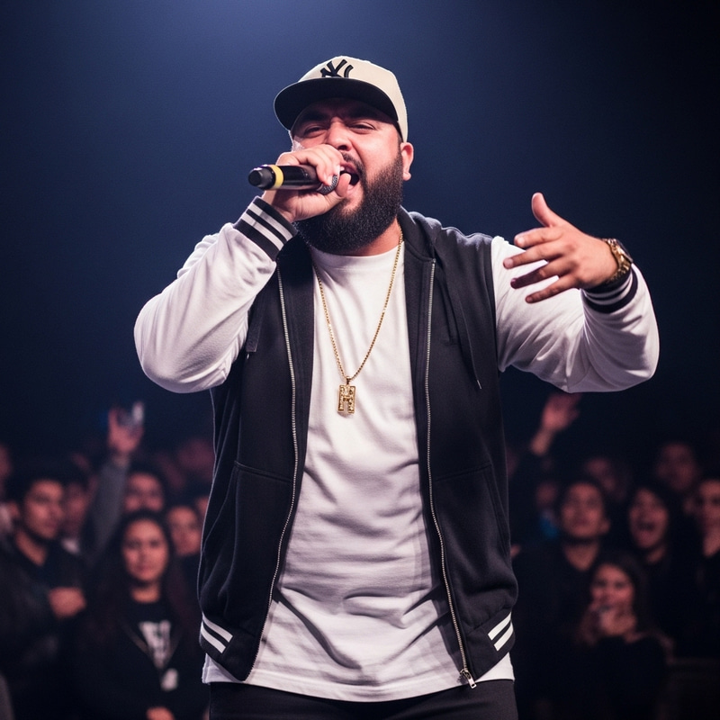 Bearded Mexican Rapper Captivates the Stage