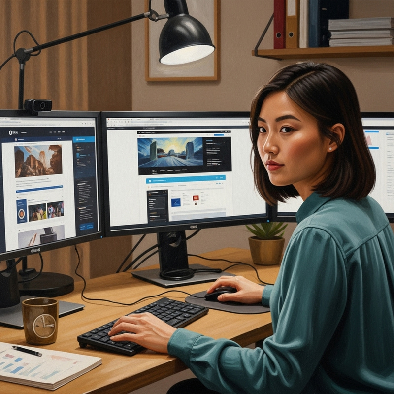 Tech-Savvy Web Designer | Creative & Productive Studio Portrait Tech-Savvy Web Designer | Creative & Productive Studio Portrait