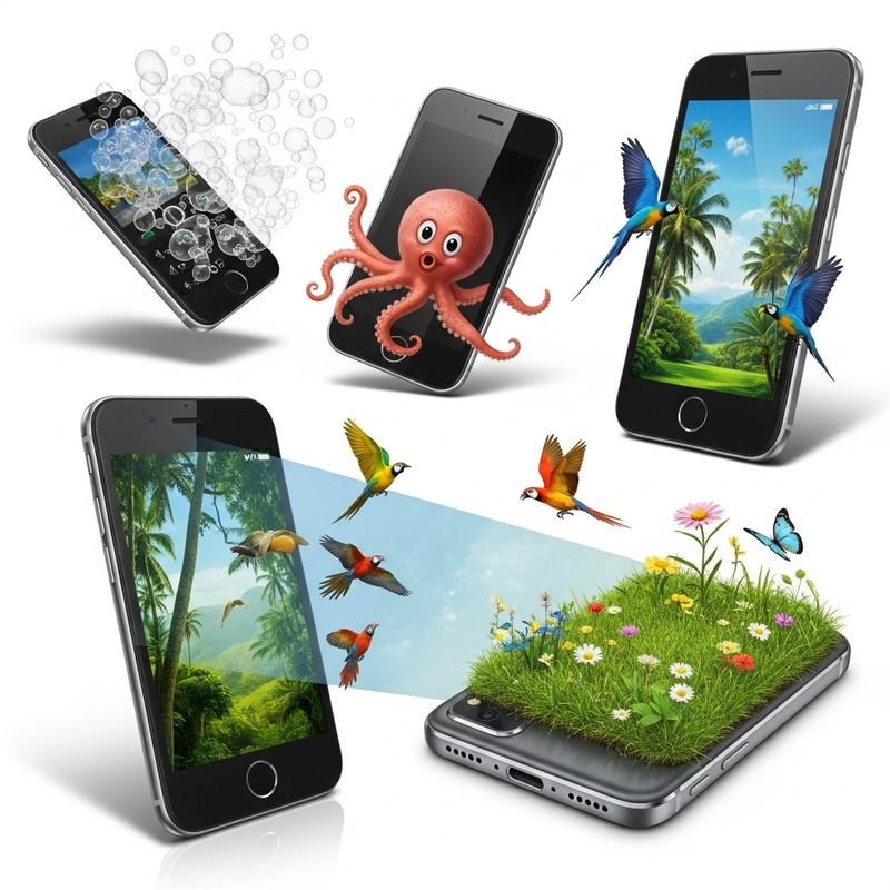 Exaggerated Mobile Phone Side Effects: A Humorous Display