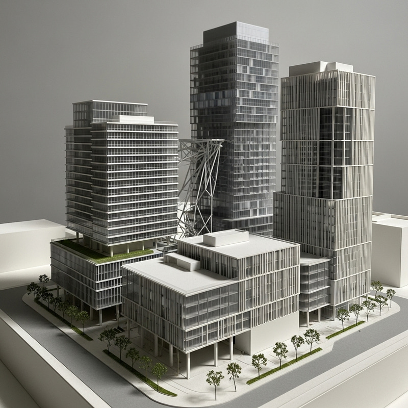 One-Point Perspective Architectural Model: Linear Specification Tension