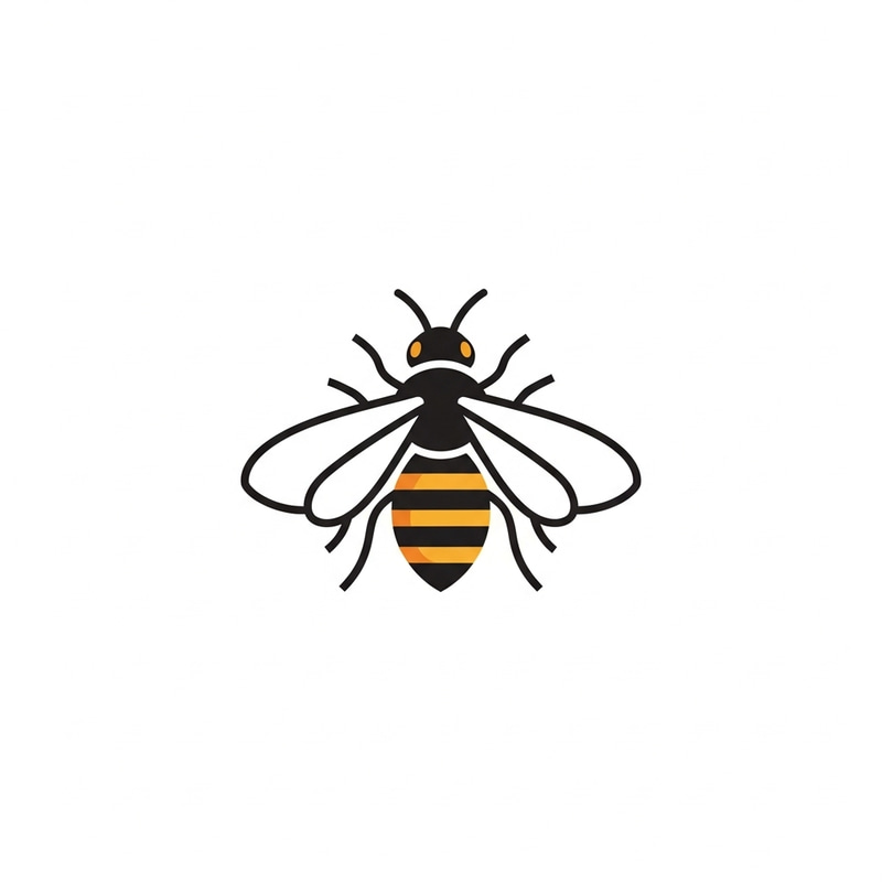 Minimalist Bee Logo Design | Clean & Elegant