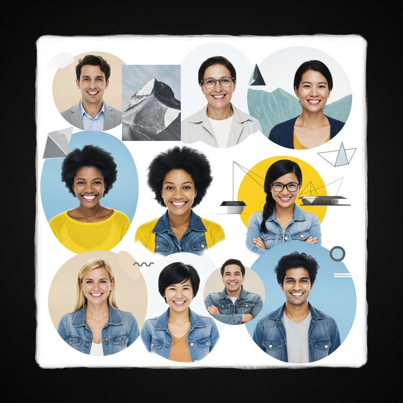 Abstract Teamwork Imagery | Diverse Individuals Unite Abstract Teamwork Imagery | Diverse Individuals Unite