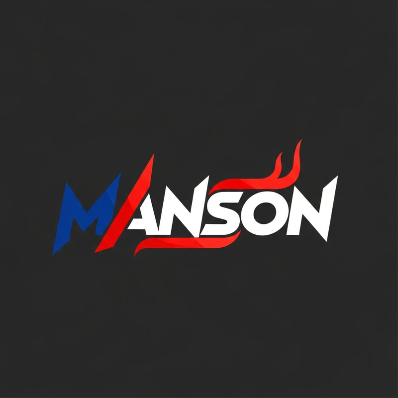 Innovative 'MANSON' Logo Design - Energizing Typography
