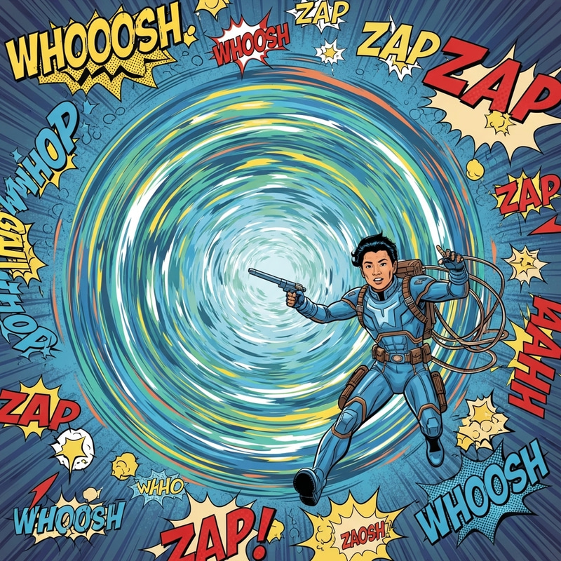 Time Travel, Comic Book Style: An Energetic Journey Time Travel, Comic Book Style: An Energetic Journey