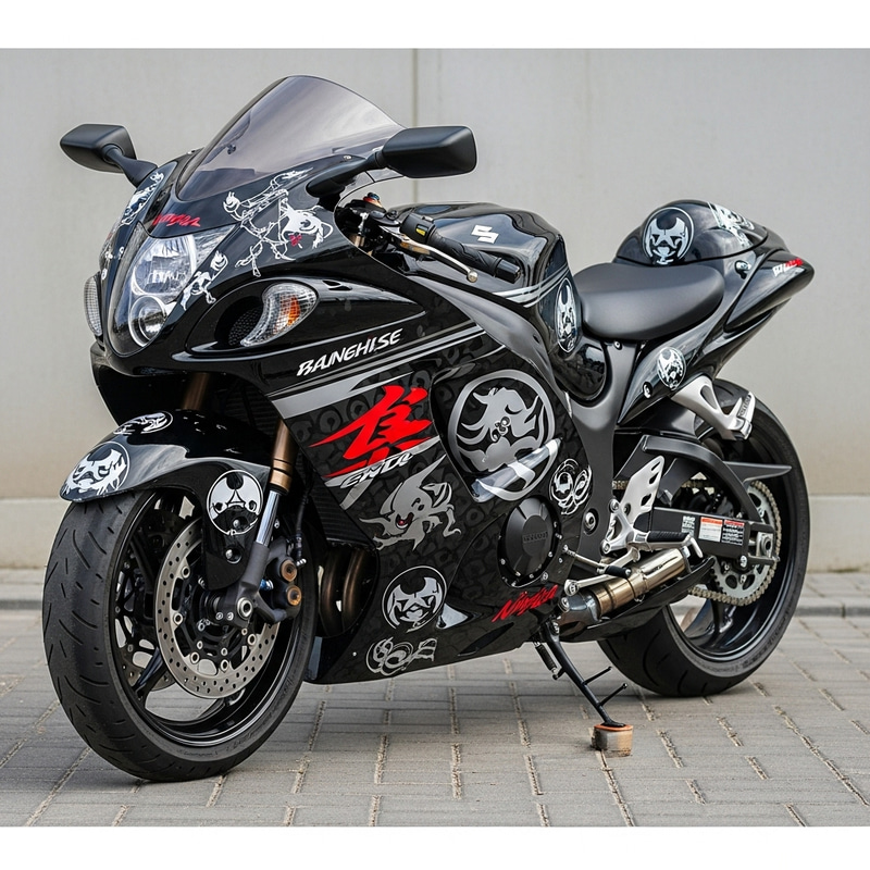 Yamaha Fazzio with Ninja Hayabusa Decals | Sport Motorcycle Design Yamaha Fazzio with Ninja Hayabusa Decals | Sport Motorcycle Design