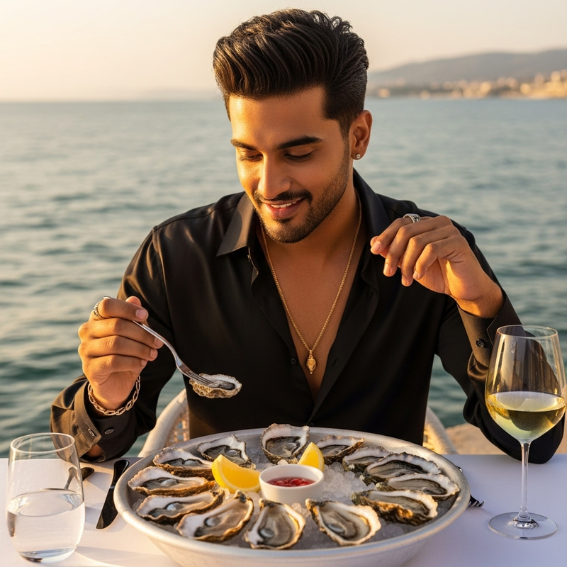 BTS Seokjin Enjoying Fresh Oysters: Culinary Delight