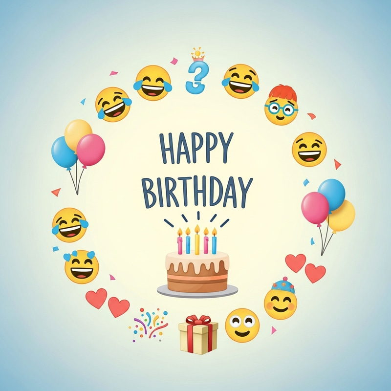 Heartfelt Birthday Greeting for Childhood Friend with Emojis