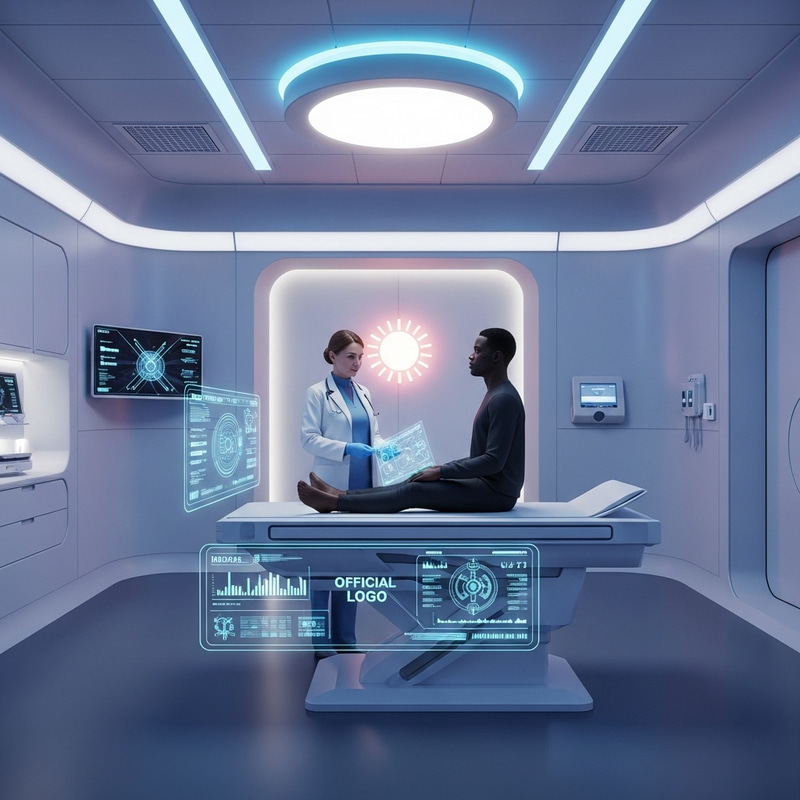 Futuristic Medical Room with Advanced Health Tech