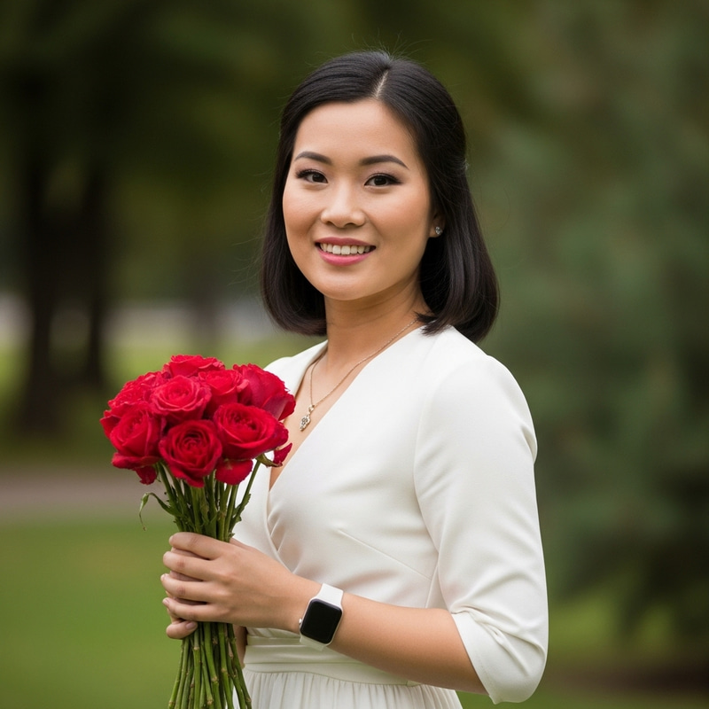 Stylish Woman in Light Attire Stylish Woman in Light Attire
