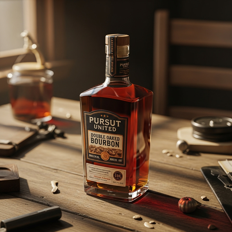 Pursuit United Double Oaked Bourbon - Exquisite Vintage Aesthetic Pursuit United Double Oaked Bourbon - Exquisite Vintage Aesthetic