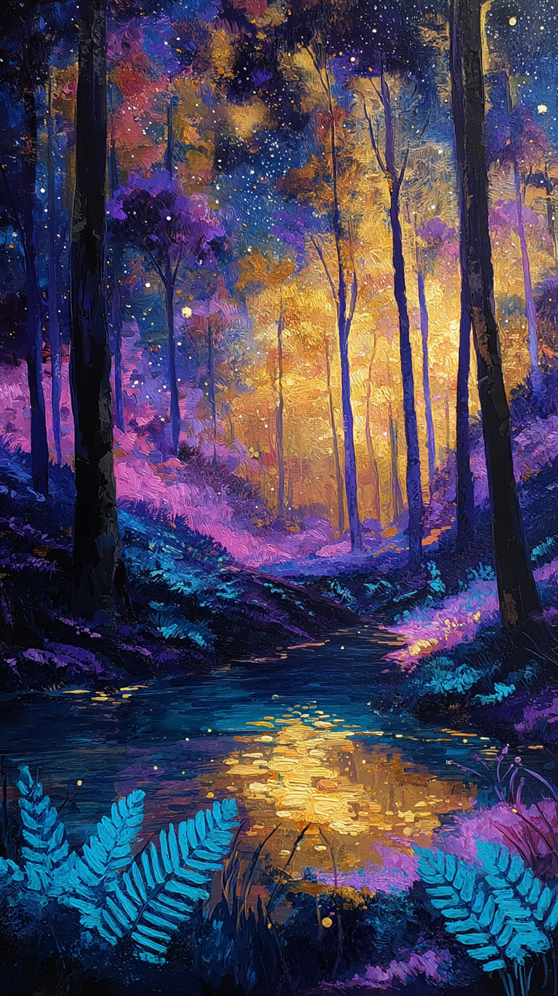 Surreal Ethereal Forest at Twilight | Dreamlike Landscapes