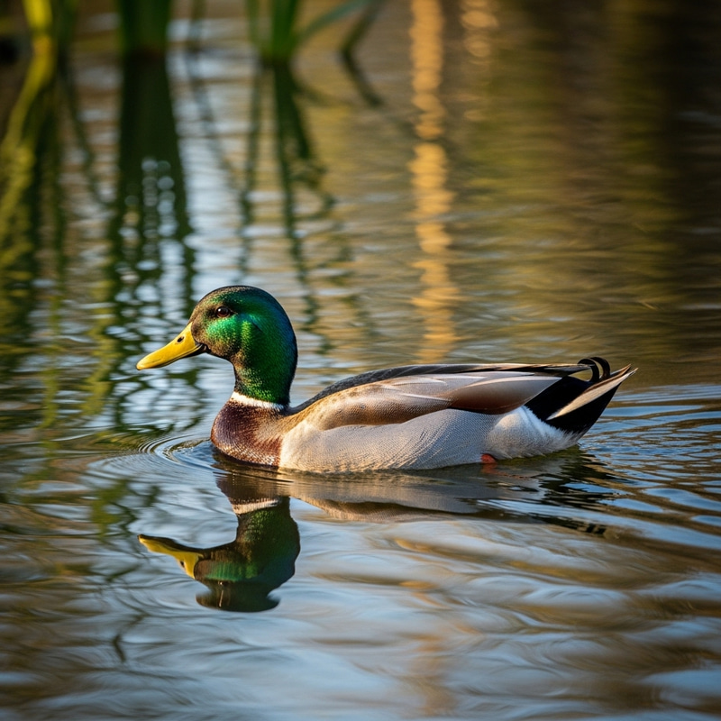 Tranquil Duck in Natural Habitat Tranquil Duck in Natural Habitat