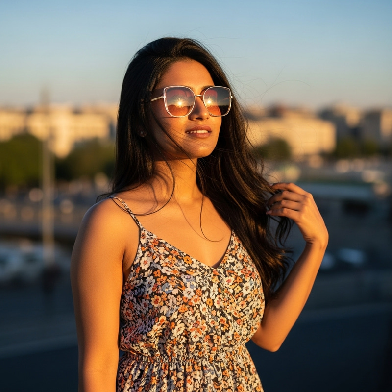 Beautiful Woman Enjoying Summer Sunlight Beautiful Woman Enjoying Summer Sunlight