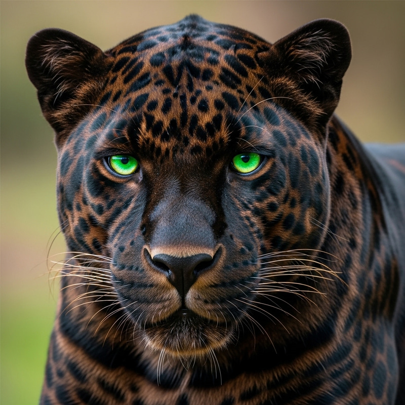 Majestic Black Panther with Surreal Colors Majestic Black Panther with Surreal Colors