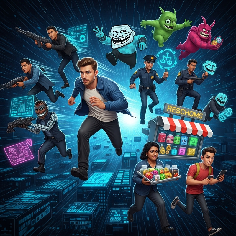 Digital Universe Chase: Man Evading Hackers, Trolls & Police Digital Universe Chase: Man Evading Hackers, Trolls & Police