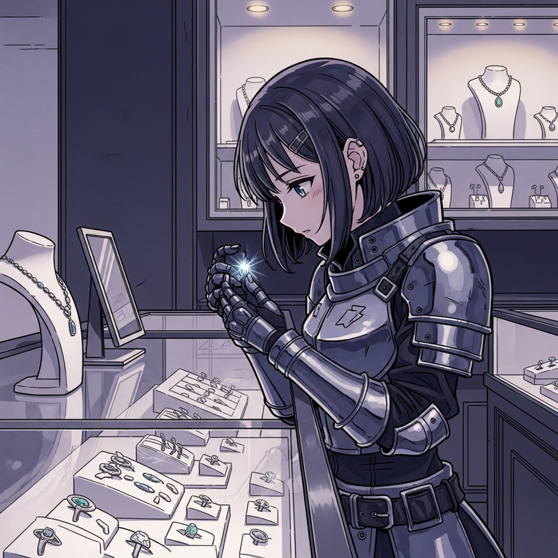 Anime Ghost in Armor Selects Ring at Tiffany's Anime Ghost in Armor Selects Ring at Tiffany's