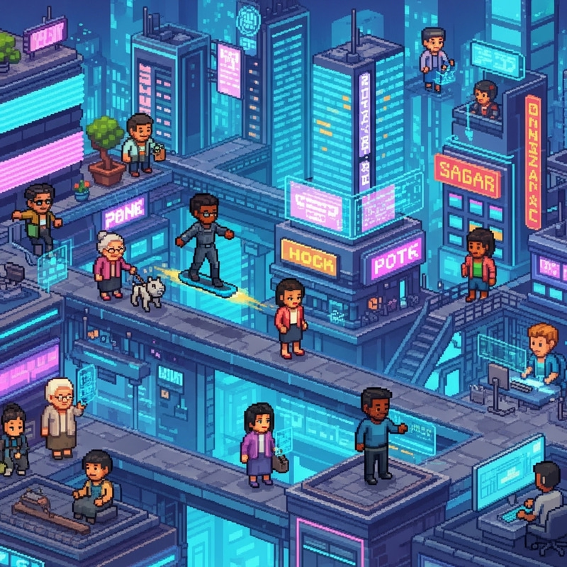 Pixel City: Diverse Population in Digital World