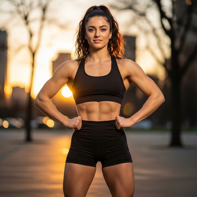 Stunning 21-Year-Old Woman with an Athletic Build