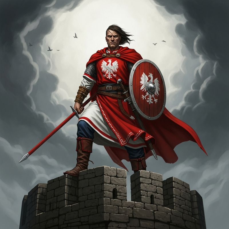 Polish Warrior on Moscow Kremlin: Eastern European Fantasy Art Polish Warrior on Moscow Kremlin: Eastern European Fantasy Art