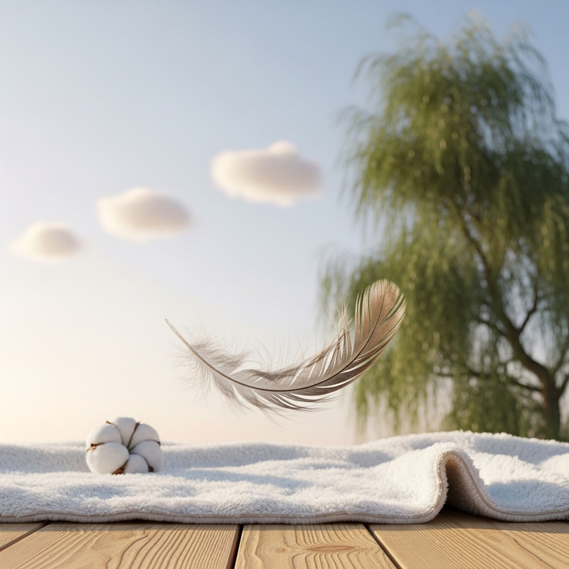 Soft Textures: Down Feather and Willow