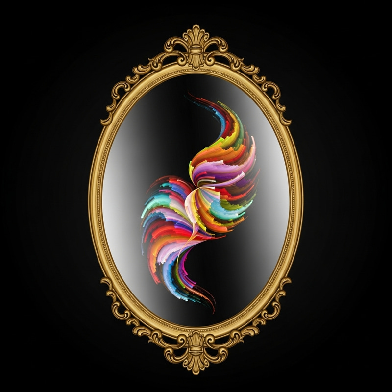 Reflecting Soul: A Mesmerizing Display in Antique Mirror