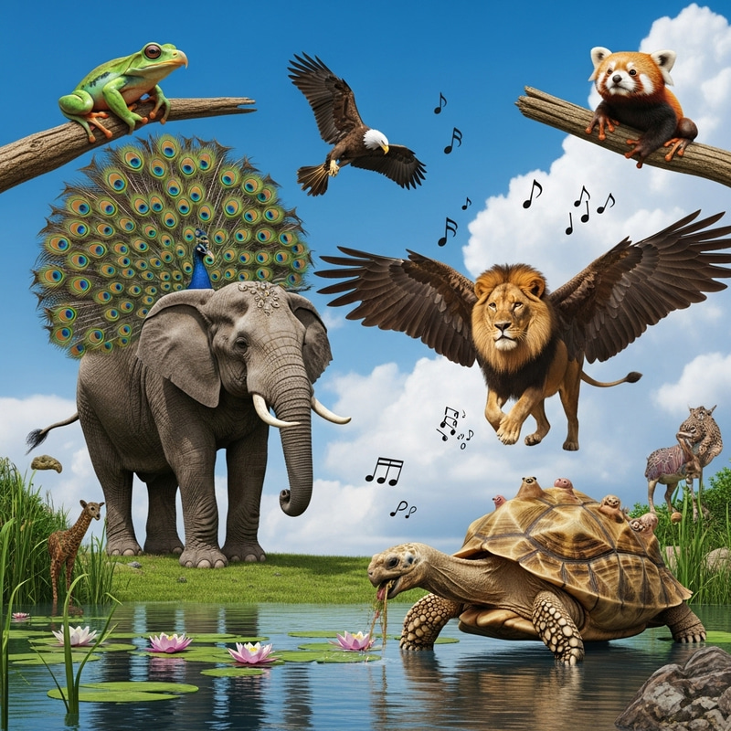 Fantastical Hybrid Animals: Elephant, Lion, Frog, Tortoise - A Visual Delight Fantastical Hybrid Animals: Elephant, Lion, Frog, Tortoise - A Visual Delight