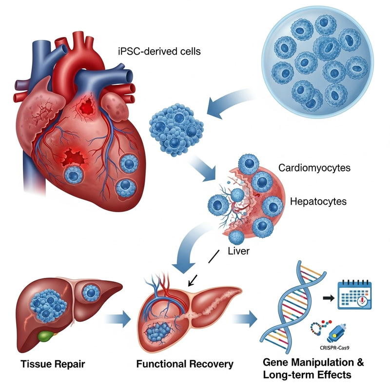 iPSC Regenerative Medicine: Tissue Repair, Functional Recovery & Genetic Manipulation