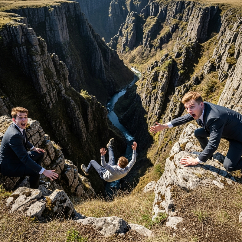 Male Student Accidentally Pushes Friend into Ravine Male Student Accidentally Pushes Friend into Ravine
