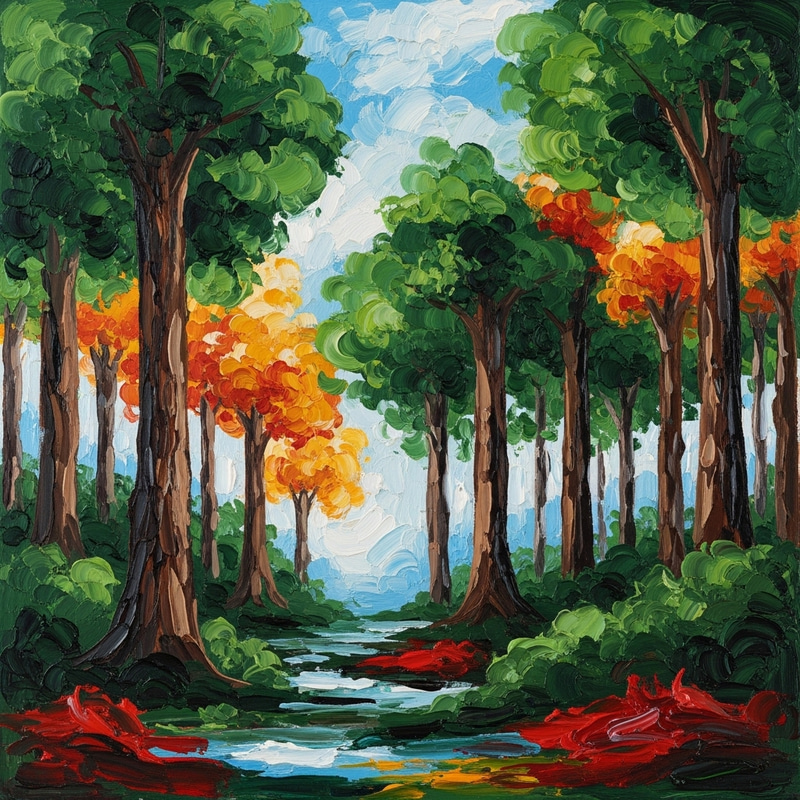 Forest Conservation Abstract Expressionism - Vibrant Green Swirls Forest Conservation Abstract Expressionism - Vibrant Green Swirls