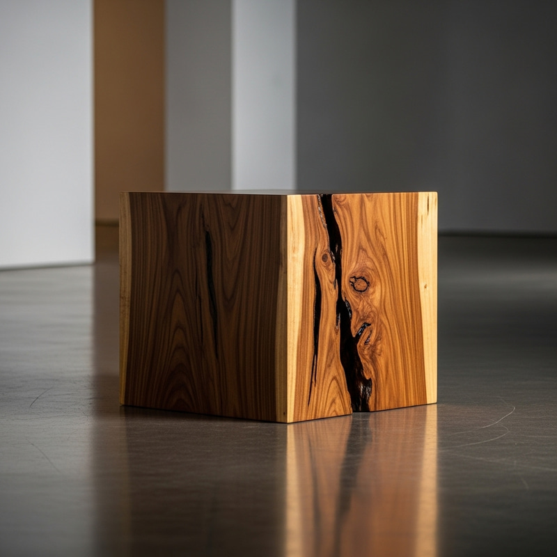 Stunning Wooden Table with Reflective Elegance
