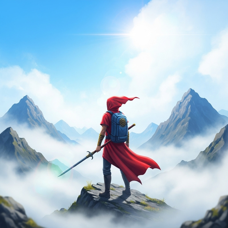 Fantasy Mountain Peak - Colorful Ethereal Wonder Fantasy Mountain Peak - Colorful Ethereal Wonder