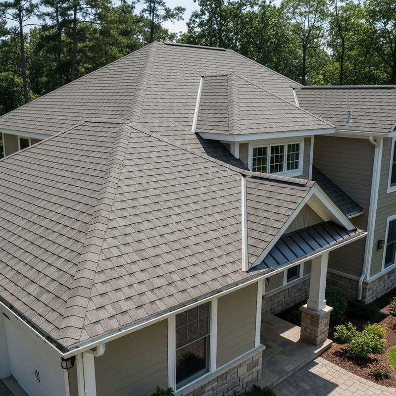 Beautiful House with Stunning Asphalt Roof Shingle Design