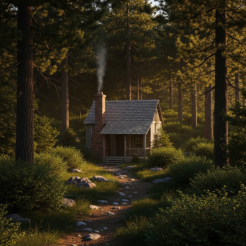 Isolated Cabin in Forest | Serene Natural Setting Isolated Cabin in Forest | Serene Natural Setting