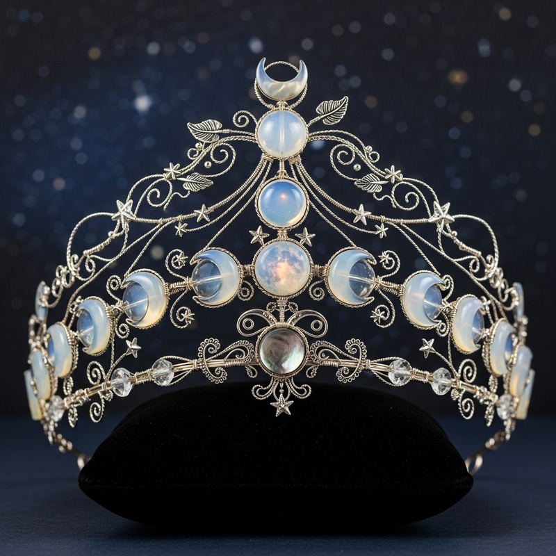 Wire Work Moon Crown Inspired by Selene - 9 Moons Design Wire Work Moon Crown Inspired by Selene - 9 Moons Design