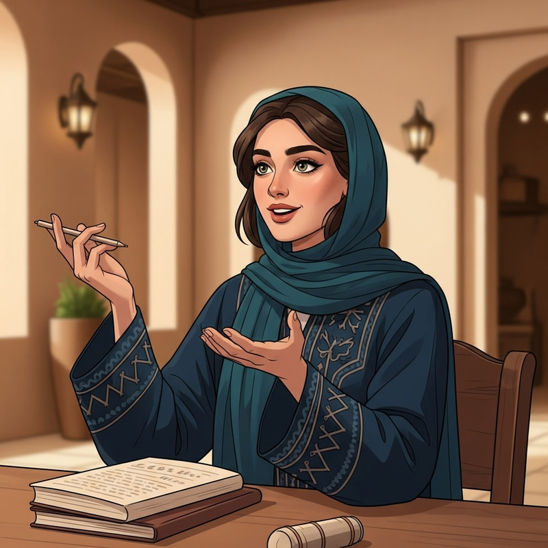 Arab Woman Sharing Traditional Stories | Tale of a Young Lady