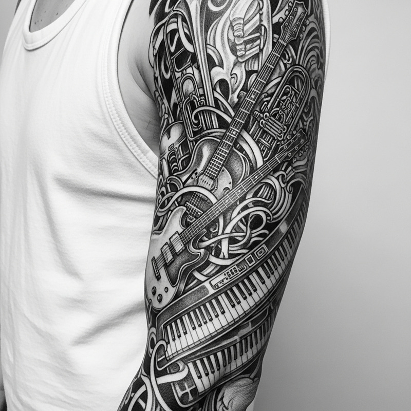 Dynamic Musical Instruments Pencil Sketch Dynamic Musical Instruments Pencil Sketch