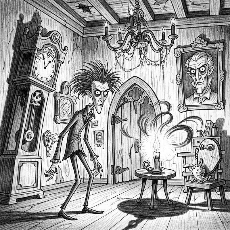Tim Burton Style: Dark, Quirky, Gothic Illustration Art