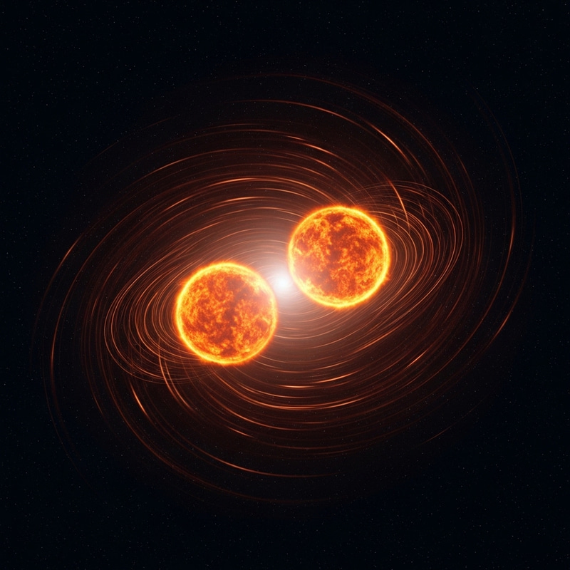 Double Star Rotates in Cosmic Dance Double Star Rotates in Cosmic Dance