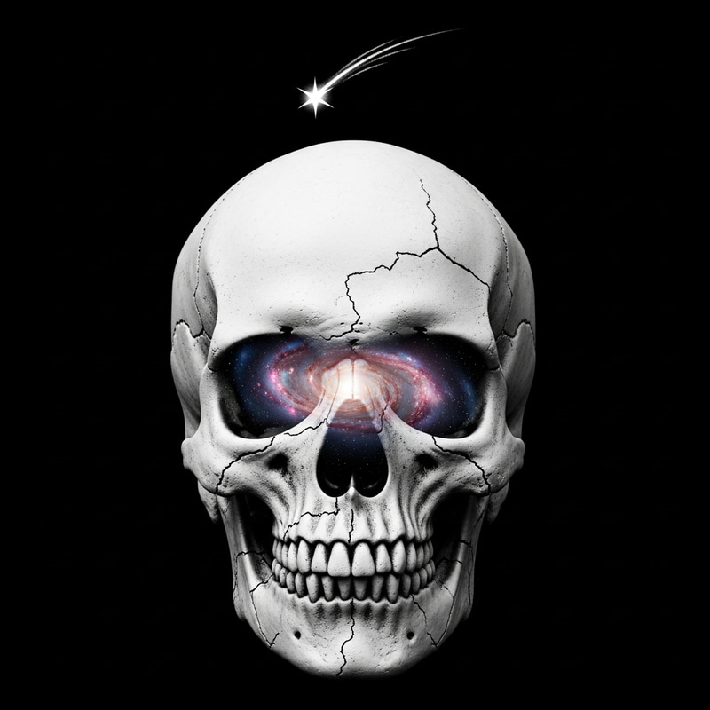 Starry Skull Wish - Eerie Yet Hopeful Image Starry Skull Wish - Eerie Yet Hopeful Image