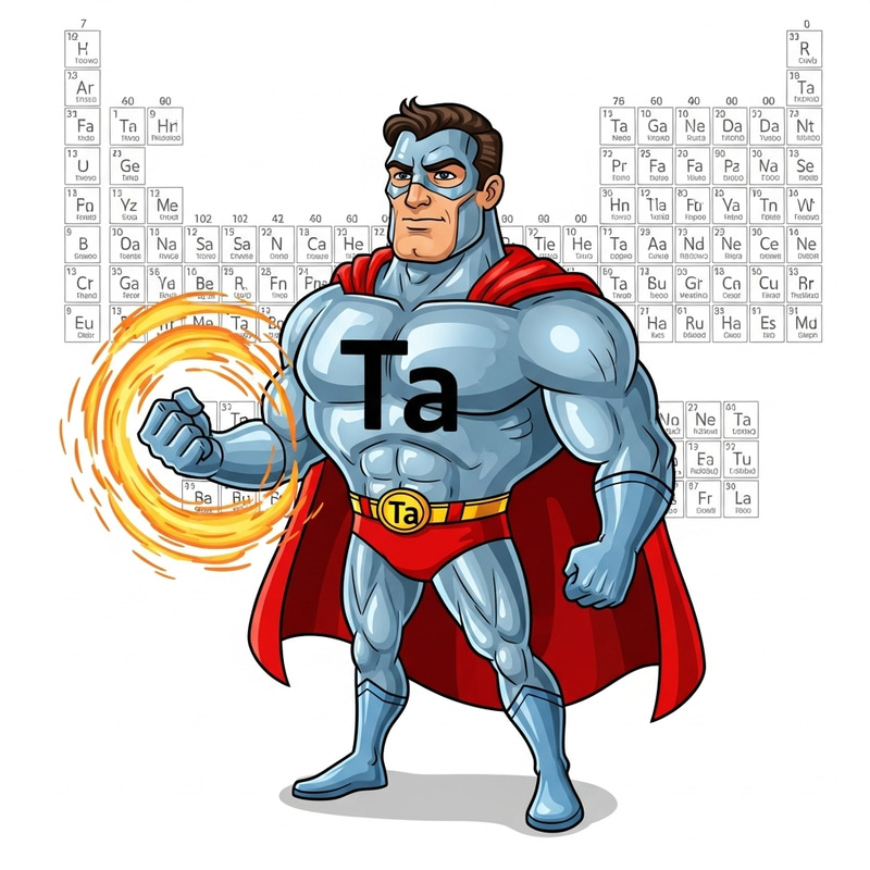 Tantalum Superhero - Heat-Resistant Element Ta Cartoon