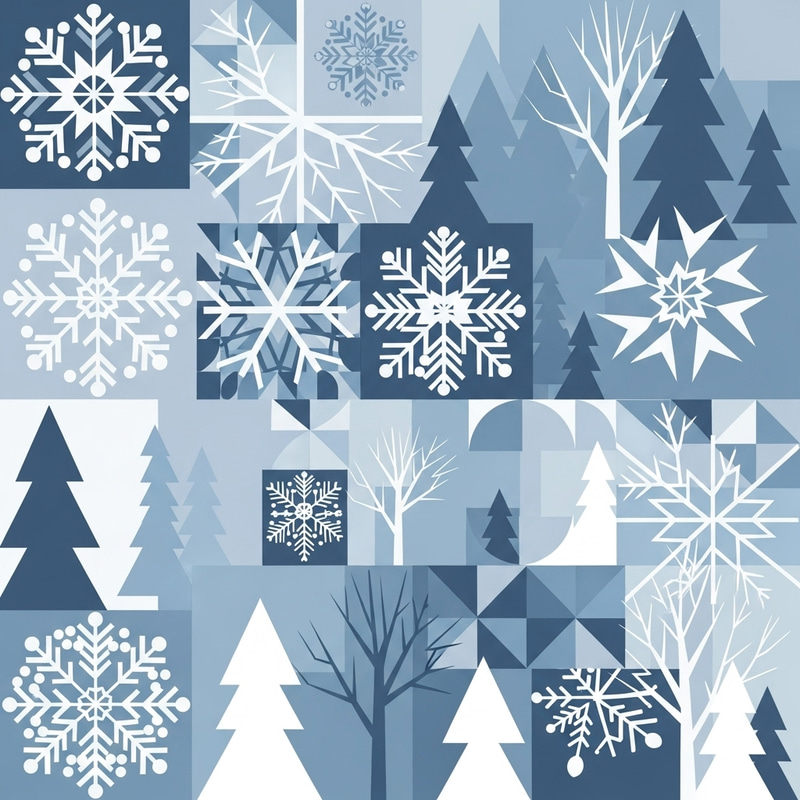 Geometric Winter Composition