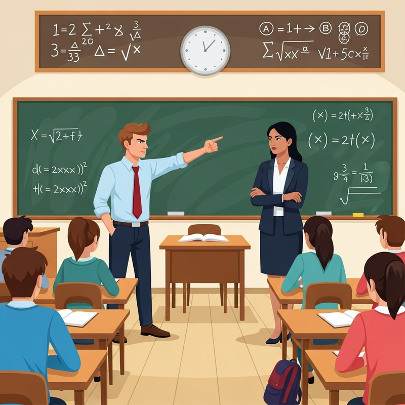 Rebellious Student Taunts Math Teacher in Classroom Rebellious Student Taunts Math Teacher in Classroom
