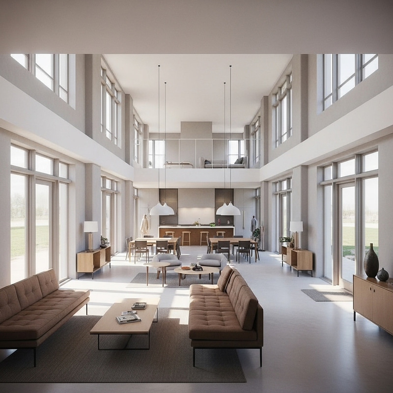 Open Architectural Concept: Spacious, Connected Interior Design