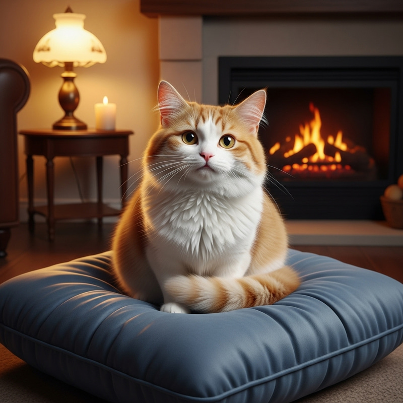 Create a Charming Illustration of a Cat in a Cozy Setting Create a Charming Illustration of a Cat in a Cozy Setting