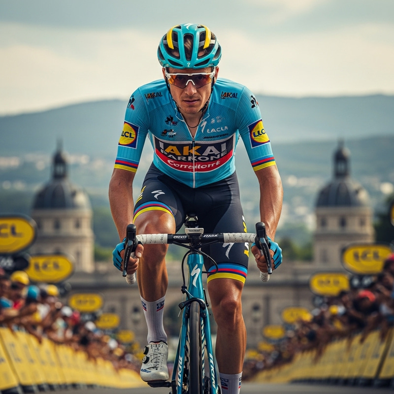 Realism Bicycle Portrait in Tour de France Theme Realism Bicycle Portrait in Tour de France Theme